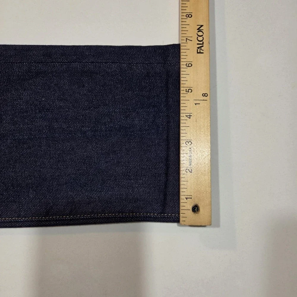 Uniqlo Kaihara Selvedge Japanese Slim Straight Denim Blue Jeans Mens 35X34